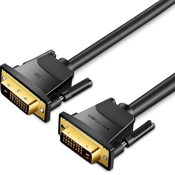 Кабель VENTION 2K 24+1 HD Cable DVI 2м Black (EAABH)