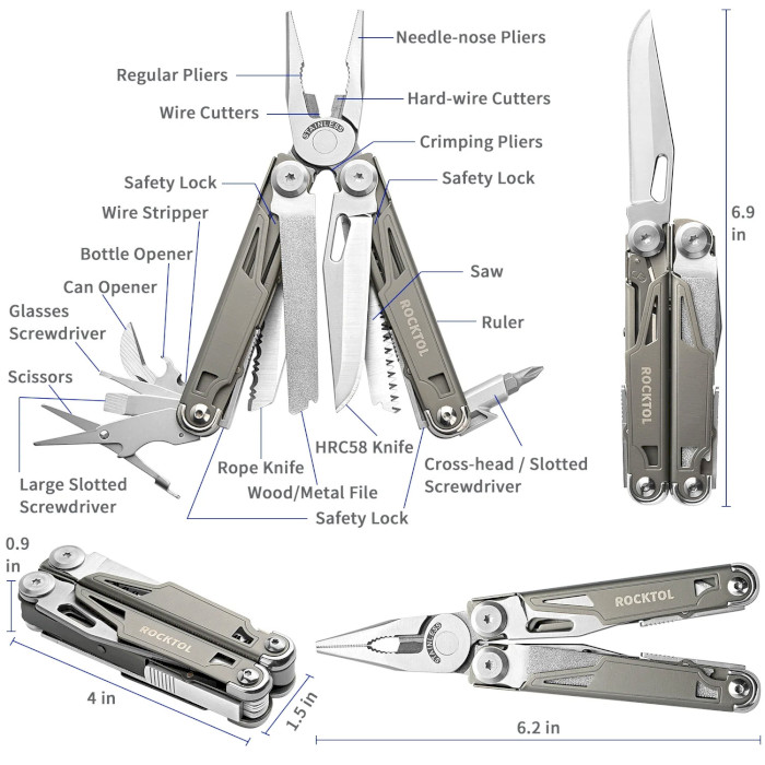 Мультитул ROCKTOL SK02 19-in-1