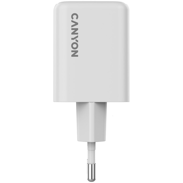 Зарядний пристрій CANYON CU45AC GaN 1xUSB-A, 1xUSB-C, 45W White (CNS-CUW45AC)