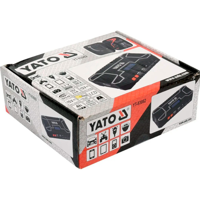 Портативний пускозарядний пристрій YATO YT-83082 12000mAh