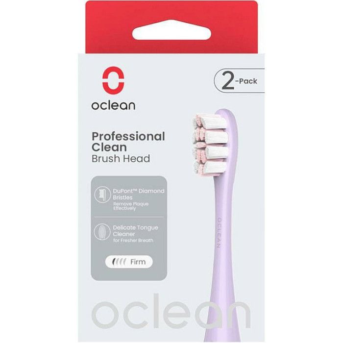 Насадка для зубної щітки OCLEAN P1C13 P02 Professional Clean Purple 2шт (C04000274)