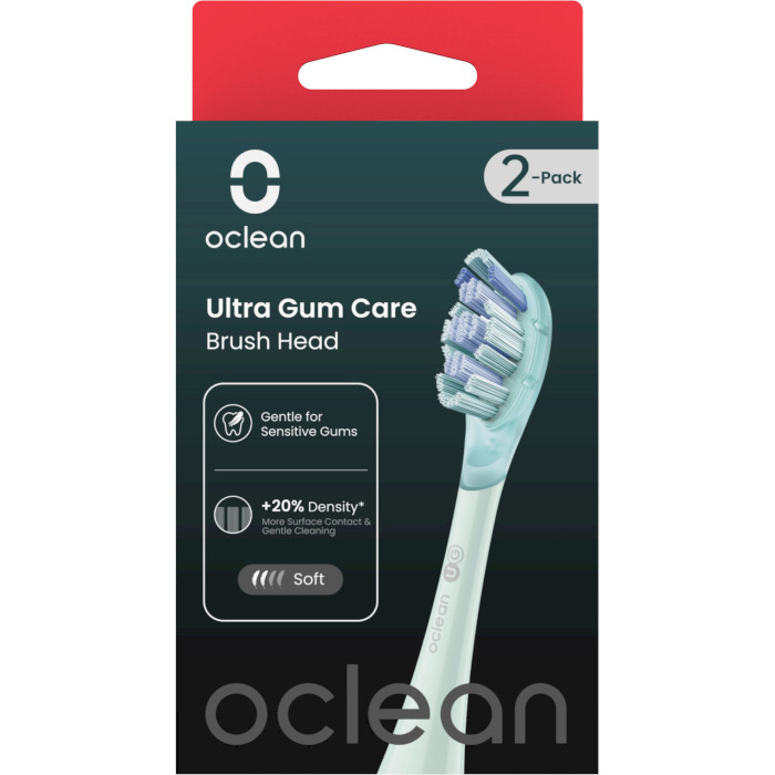 Насадка для зубной щётки OCLEAN UG01 G02 Ultra Gum Care Green 2шт (C04000253)