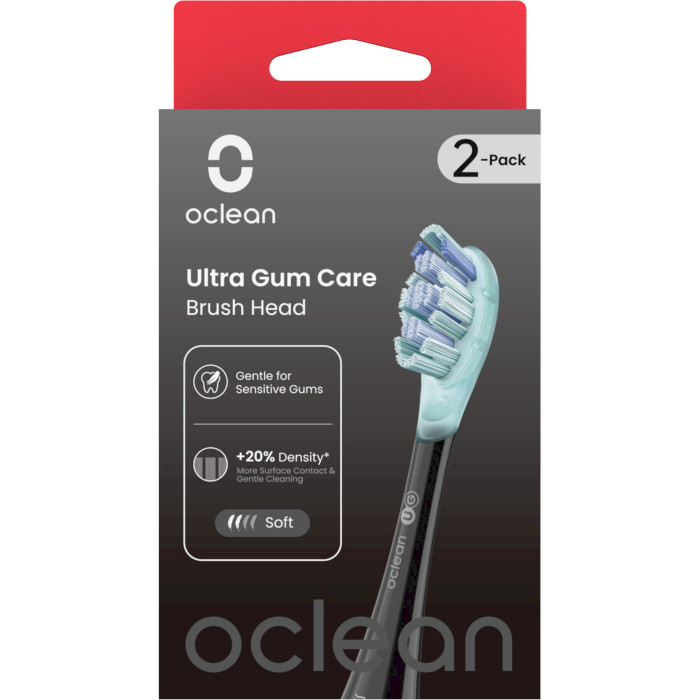 Насадка для зубної щітки OCLEAN UG02 B02 Ultra Gum Care Black 2шт (C04000256)