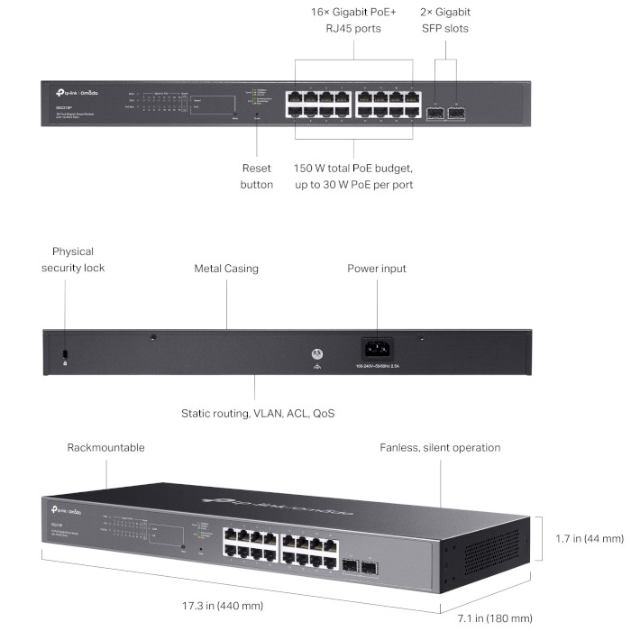 Коммутатор TP-LINK SG2218P