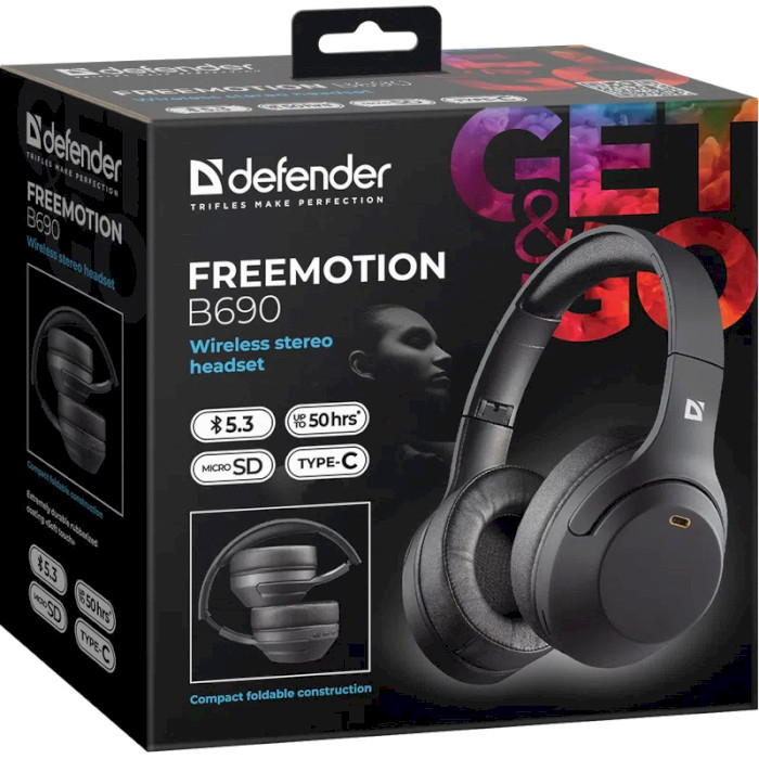 Навушники DEFENDER FreeMotion B690 Black (63690)