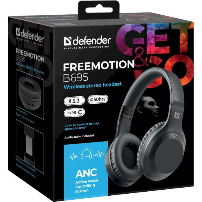 Навушники DEFENDER FreeMotion B695 Black (63695)