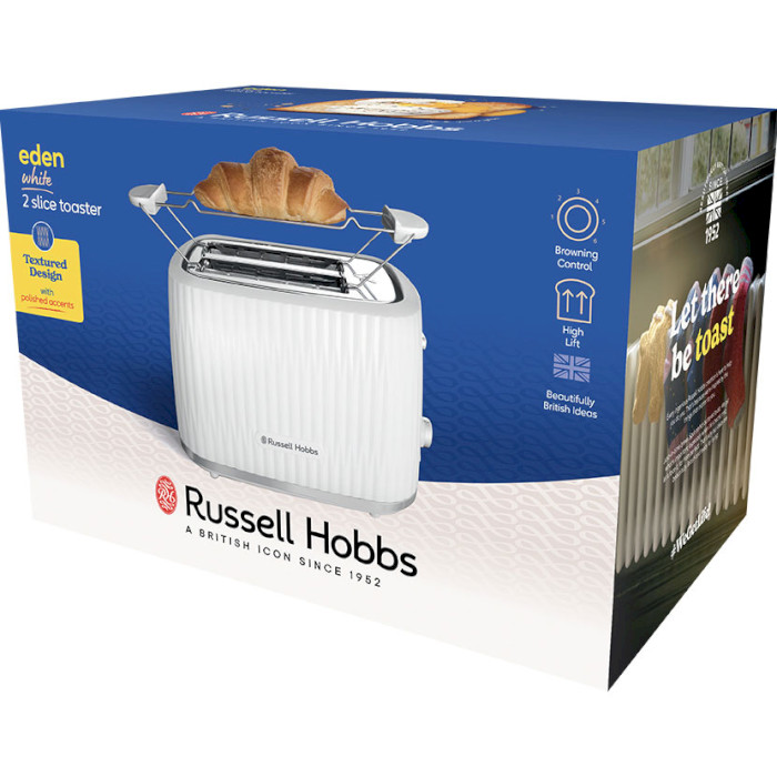 Тостер RUSSELL HOBBS Eden 2S White (25199036001)