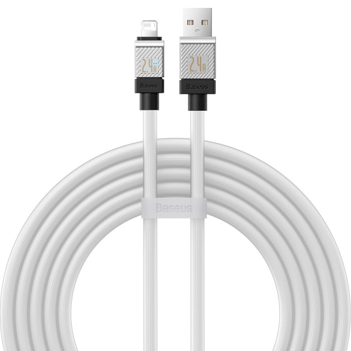 Кабель BASEUS CoolPlay Series Fast Charging Cable USB to iP 2.4A 2м White (CAKW000502)