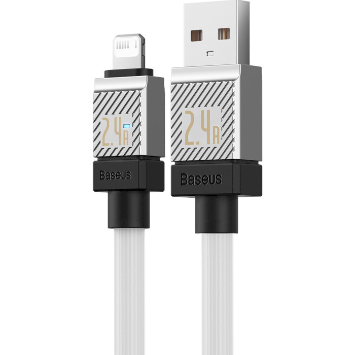 Кабель BASEUS CoolPlay Series Fast Charging Cable USB to iP 2.4A 2м White (CAKW000502)