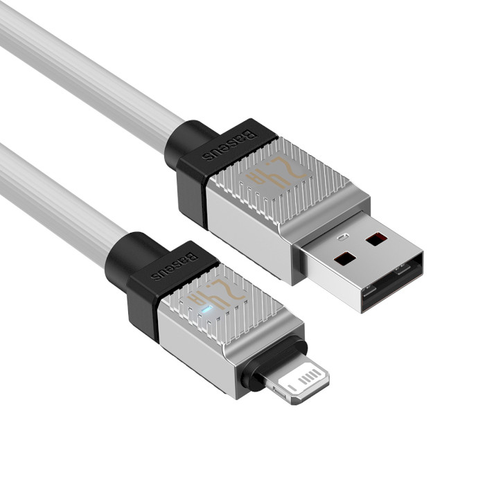 Кабель BASEUS CoolPlay Series Fast Charging Cable USB to iP 2.4A 2м White (CAKW000502)