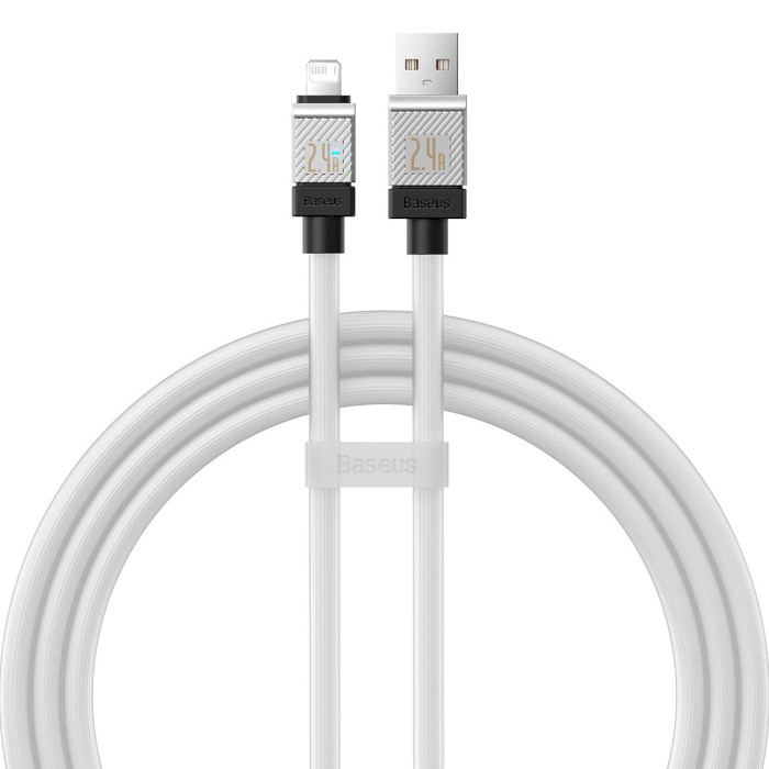 Кабель BASEUS CoolPlay Series Fast Charging Cable USB to iP 2.4A 1м White (CAKW000402)