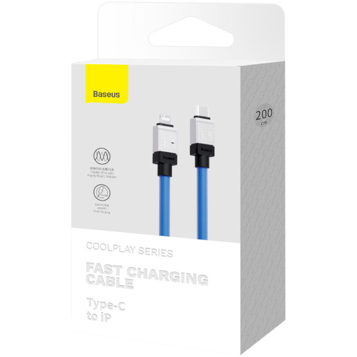 Кабель BASEUS CoolPlay Series Fast Charging Cable Type-C to iP 20W 2м Blue (CAKW000103)