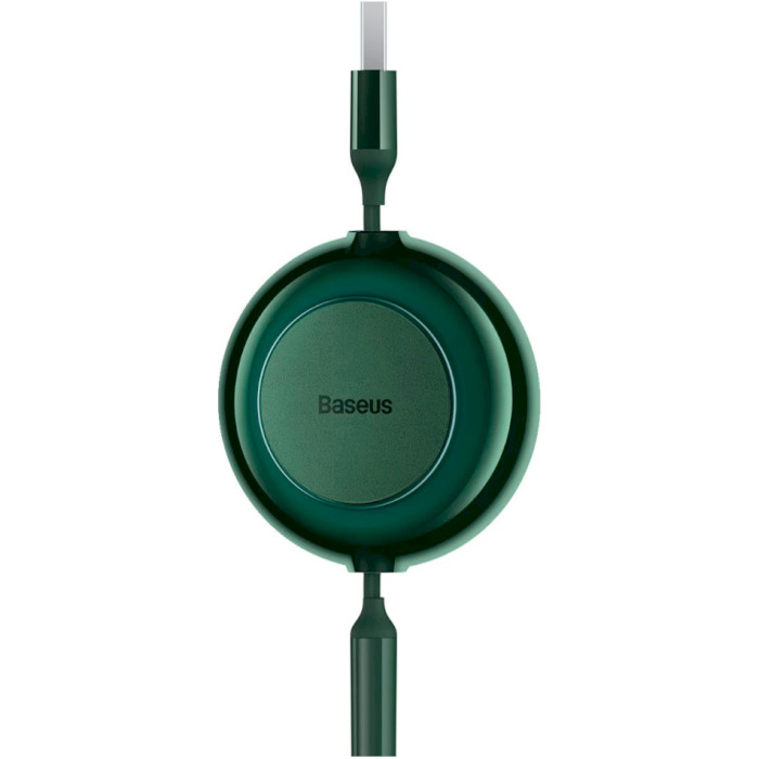 Кабель BASEUS Bright Mirror 2 Retractable 3-in-1 Fast Charging Data Cable USB to M+L+C 3.5A 1.1м Green (CAMJ010006)