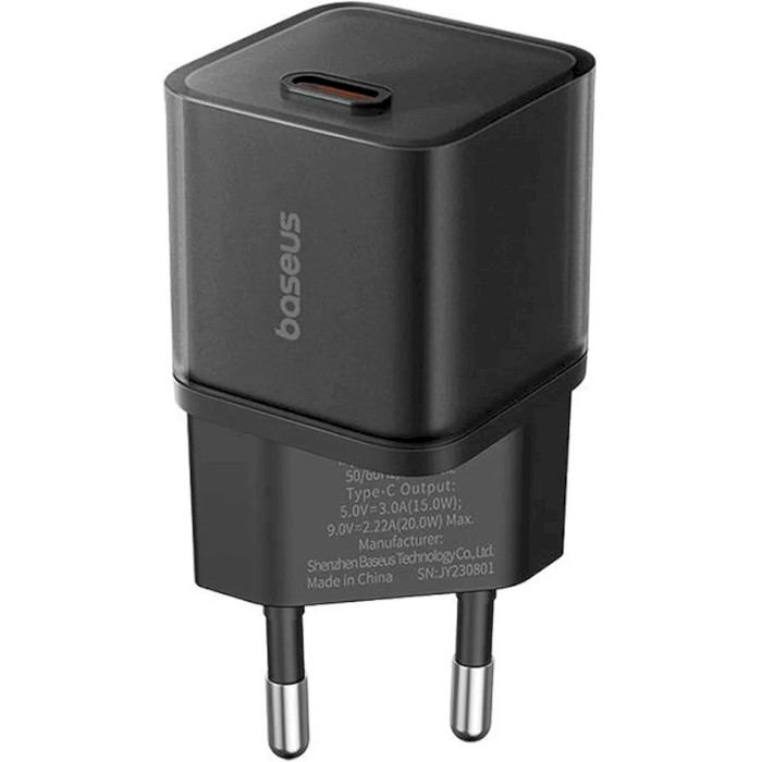 Зарядний пристрій BASEUS GaN5S Fast Charger 1C 20W Cluster Black (P10162503113-00)