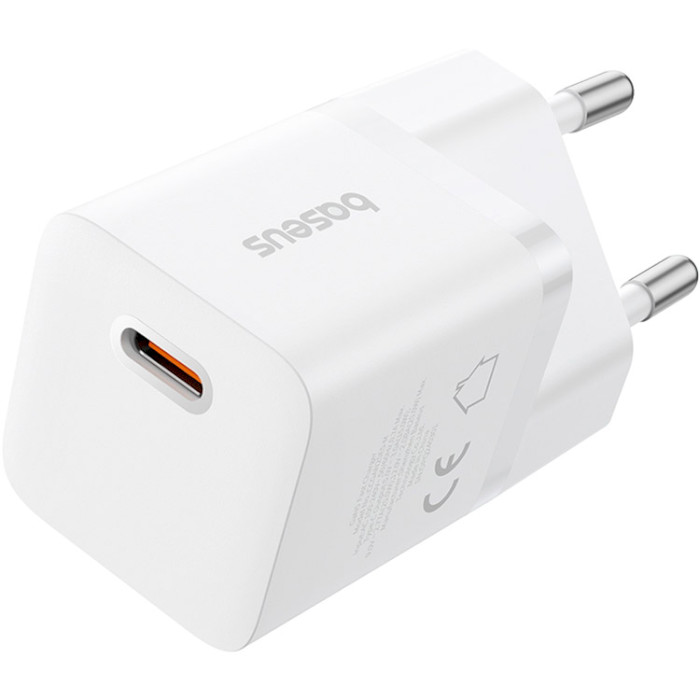 Зарядний пристрій BASEUS GaN5 Fast Charger Mini 1C 25W Moon White (P10110909213-00)