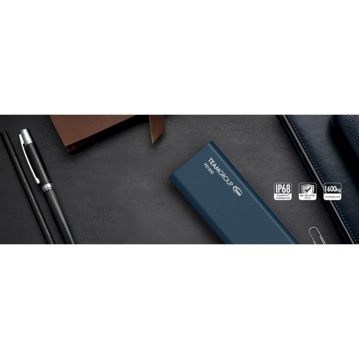 Портативный SSD диск TEAM PD1000 2TB USB3.2 Gen2 Navy Blue (T8FED6002T0C108)