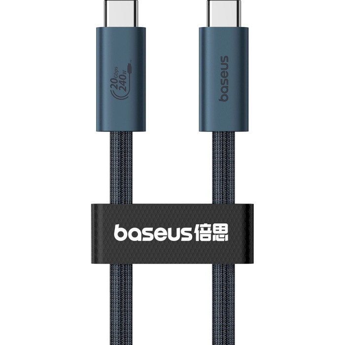 Кабель BASEUS Flash Series II USB4 Full Featured Charging Cable Type-C to Type-C 240W 1.8м Cluster Black (P10311803112-00)