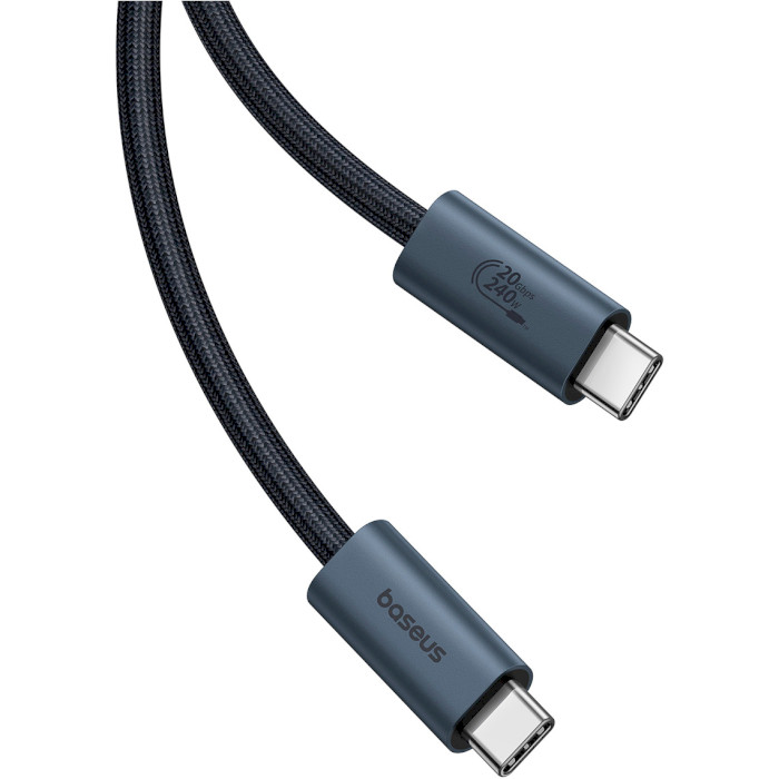 Кабель BASEUS Flash Series II USB4 Full Featured Charging Cable Type-C to Type-C 240W 1.8м Cluster Black (P10311803112-00)