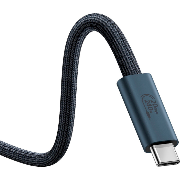 Кабель BASEUS Flash Series II USB4 Full Featured Charging Cable Type-C to Type-C 240W 1.8м Cluster Black (P10311803112-00)