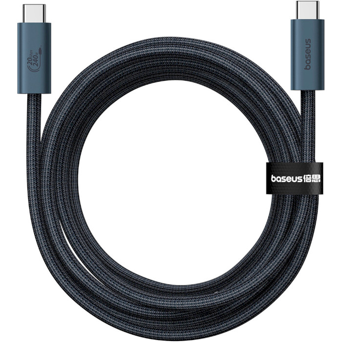 Кабель BASEUS Flash Series II USB4 Full Featured Charging Cable Type-C to Type-C 240W 1.8м Cluster Black (P10311803112-00)