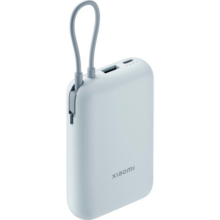 Повербанк XIAOMI Pocket Power Bank with Built-in Type-C Cable 10000mAh Ice Blue (BHR9073GL)