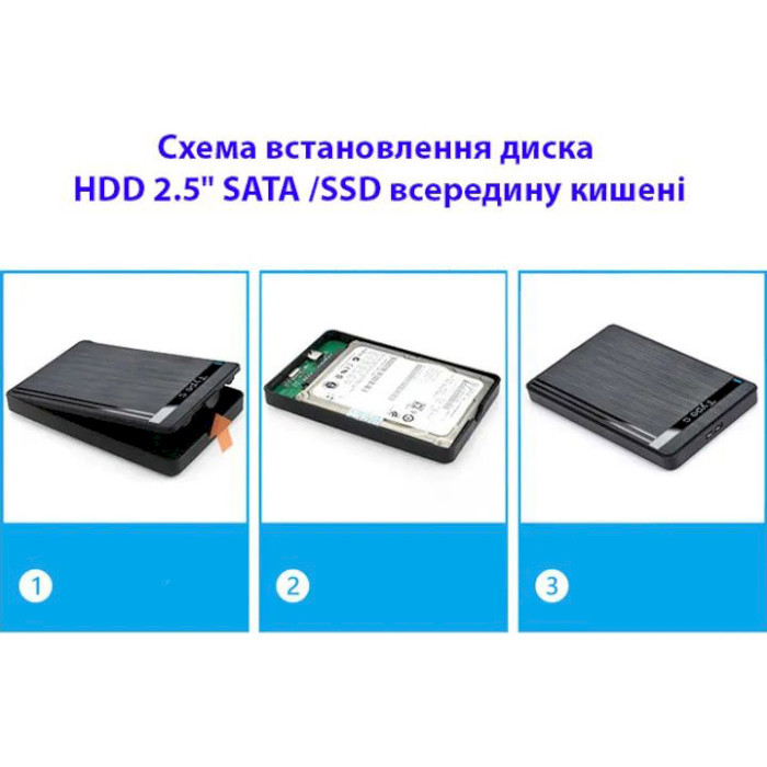 Кишеня зовнішня DYNAMODE DM-CAD-25317C 2.5" SATA to USB 3.1