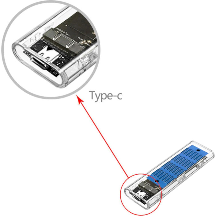 Карман внешний DYNAMODE DM-CAD-SSD09 NVMe/SATA M.2 SSD to USB 3.2