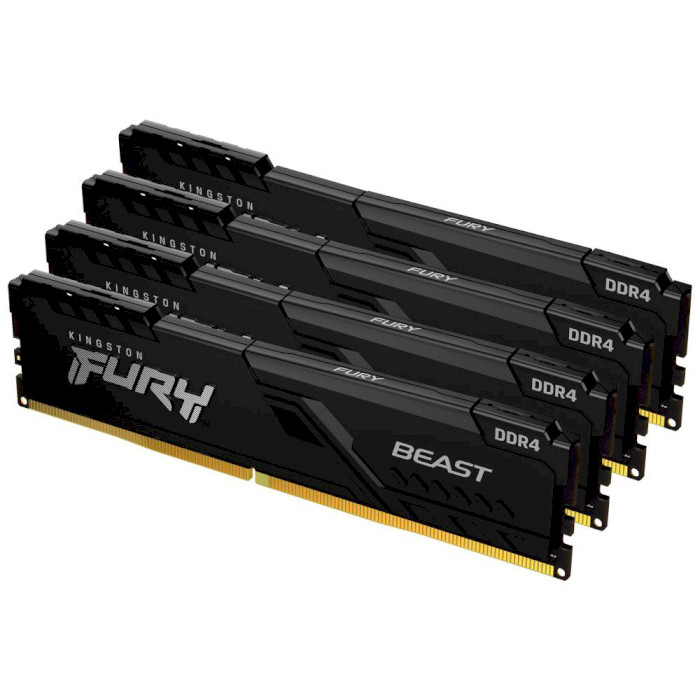 Модуль пам'яті KINGSTON FURY Beast DDR4 3200MHz 64GB Kit 4x16GB (KF432C16BBK4/64)