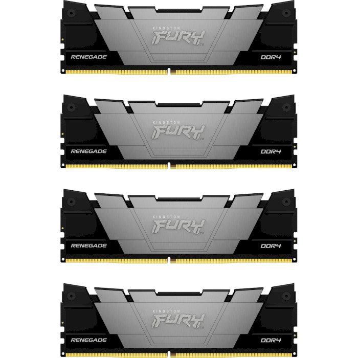 Модуль пам'яті KINGSTON FURY Renegade DDR4 3200MHz 64GB Kit 4x16GB (KF432C16RB12K4/64)