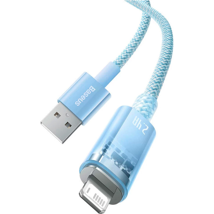 Кабель BASEUS Explorer Series Fast Charging Cable with Smart Temperature Control USB to iP 2.4A 1м Blue (CATS010003)