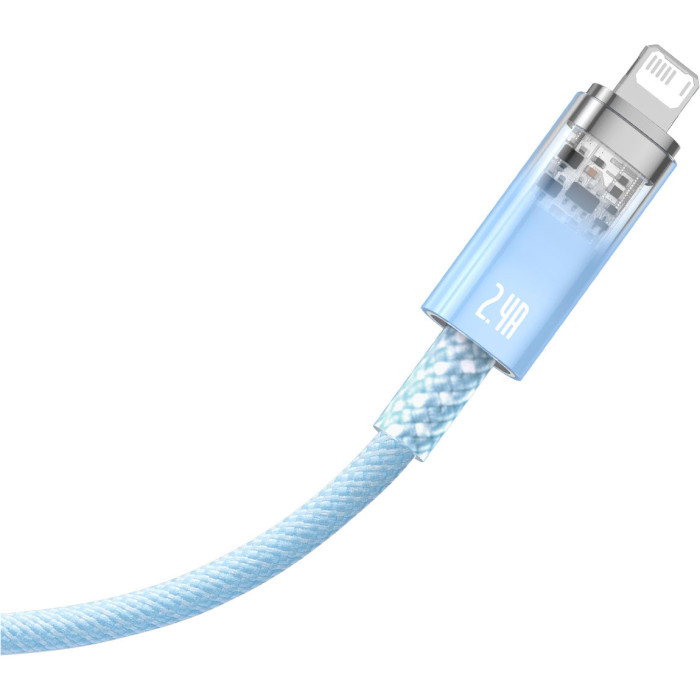 Кабель BASEUS Explorer Series Fast Charging Cable with Smart Temperature Control USB to iP 2.4A 1м Blue (CATS010003)