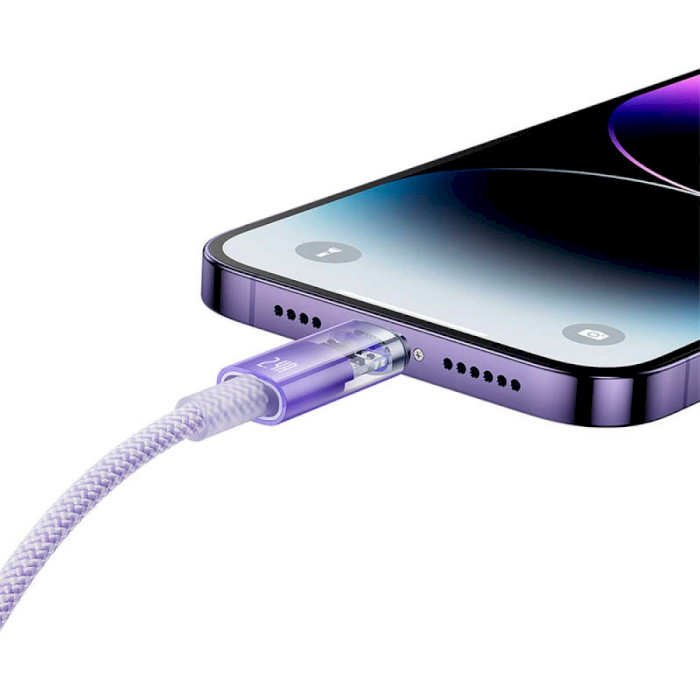 Кабель BASEUS Explorer Series Fast Charging Cable with Smart Temperature Control USB to iP 2.4A 1м Purple (CATS010005)