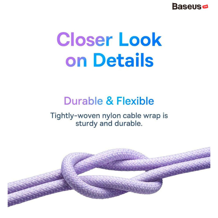 Кабель BASEUS Explorer Series Fast Charging Cable with Smart Temperature Control USB to iP 2.4A 1м Purple (CATS010005)