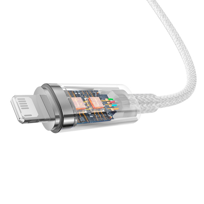 Кабель BASEUS Explorer Series Fast Charging Cable with Smart Temperature Control USB to iP 2.4A 1м White (CATS010002)