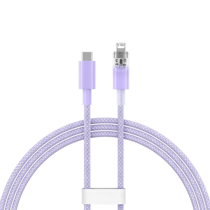 Кабель BASEUS Explorer Series Fast Charging Cable with Smart Temperature Control Type-C to iP 20W 1м Purple (CATS010205)