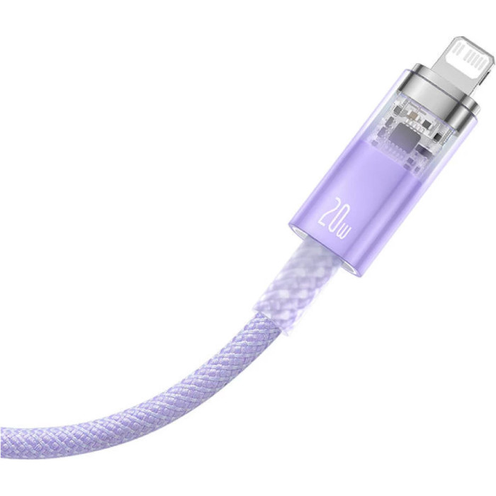 Кабель BASEUS Explorer Series Fast Charging Cable with Smart Temperature Control Type-C to iP 20W 1м Purple (CATS010205)