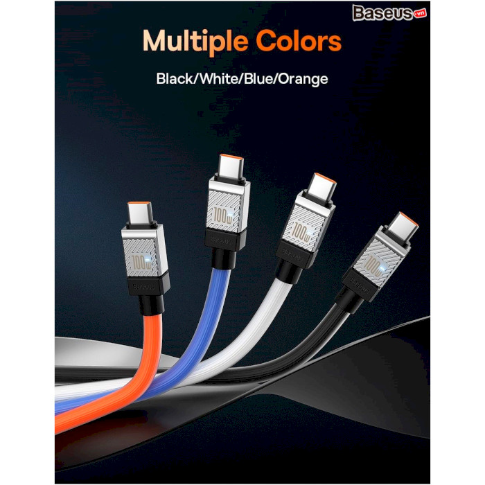 Кабель BASEUS CoolPlay Series Fast Charging Cable USB to Type-C 100W 2м Orange (CAKW000707)