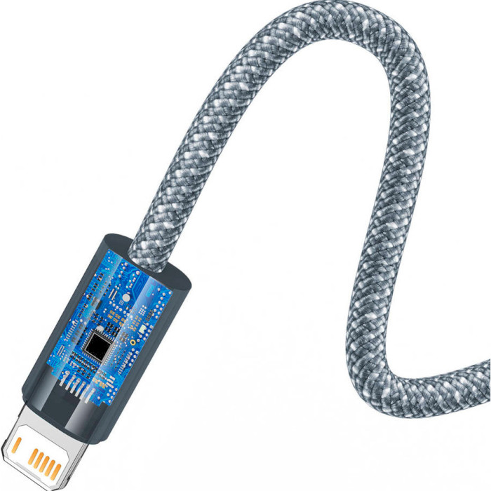 Кабель BASEUS Dynamic Series Fast Charging Data Cable USB to iP 2.4A 2м Slate Gray (CALD000516)