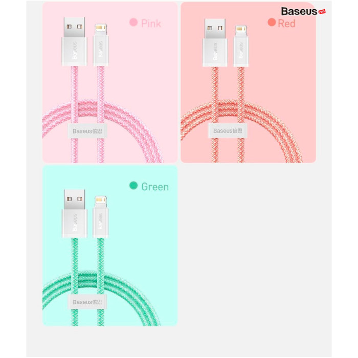 Кабель BASEUS Dynamic Series Fast Charging Data Cable USB to iP 2.4A 2м Slate Gray (CALD000516)