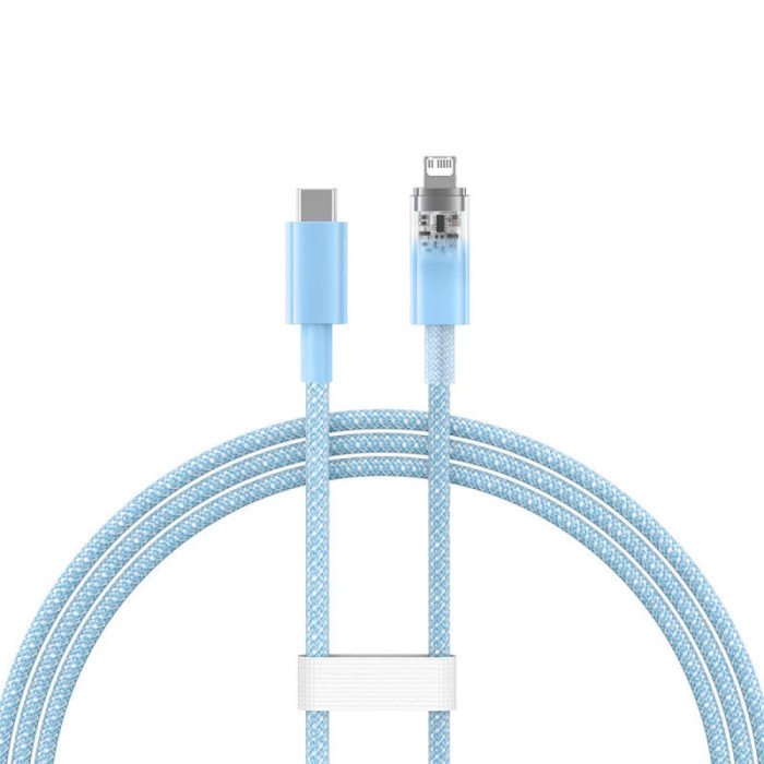 Кабель BASEUS Explorer Series Fast Charging Cable with Smart Temperature Control Type-C to iP 20W 1м Blue (CATS010203)