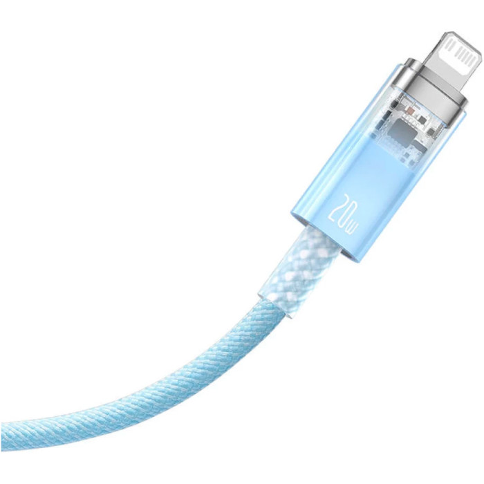 Кабель BASEUS Explorer Series Fast Charging Cable with Smart Temperature Control Type-C to iP 20W 1м Blue (CATS010203)