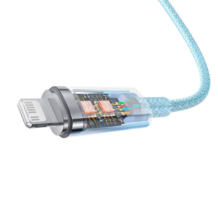 Кабель BASEUS Explorer Series Fast Charging Cable with Smart Temperature Control Type-C to iP 20W 1м Blue (CATS010203)