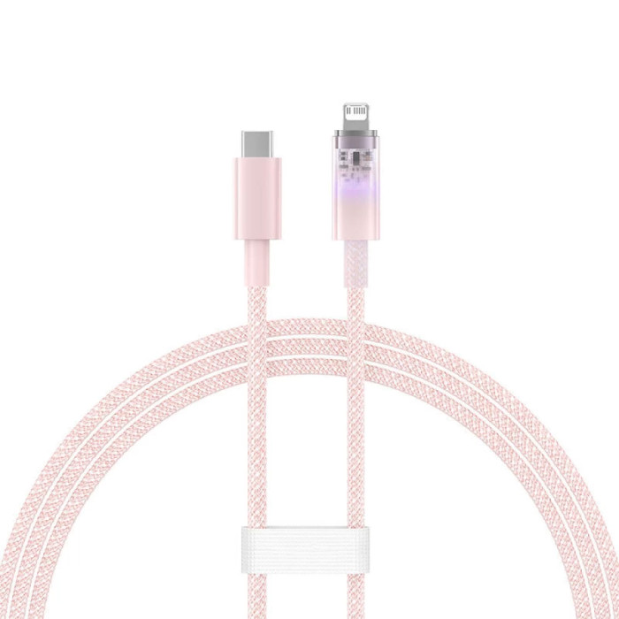 Кабель BASEUS Explorer Series Fast Charging Cable with Smart Temperature Control Type-C to iP 20W 1м Pink (CATS010204)