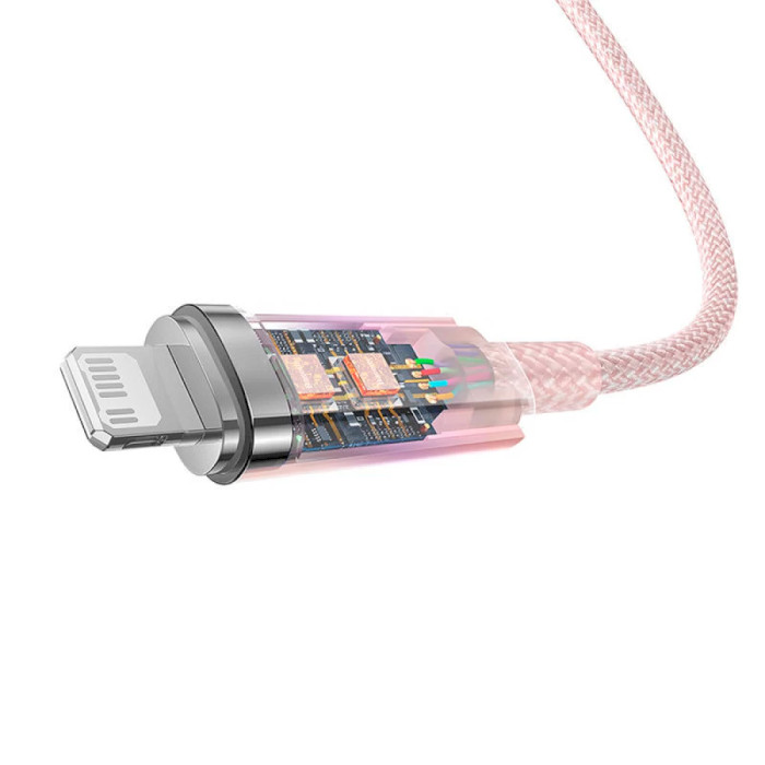 Кабель BASEUS Explorer Series Fast Charging Cable with Smart Temperature Control Type-C to iP 20W 1м Pink (CATS010204)