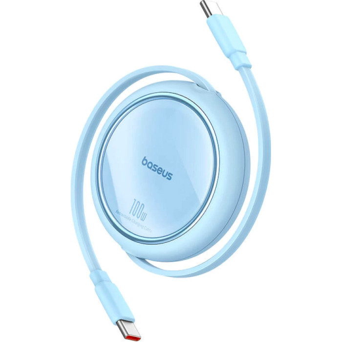 Кабель BASEUS Free2Draw Mini Retractable Charging Cable Type-C to Type-C PD3.0 100W 1м Galaxy Blue (P10364500311-00)