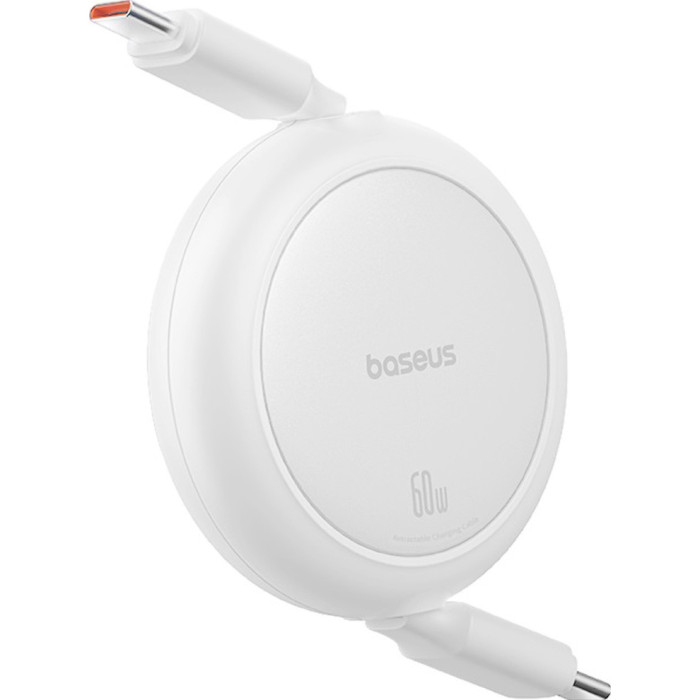 Кабель BASEUS Free2Pull Mini Charging Cable USB-C to USB-C 60W 1м Moon White (P10364500211-01)