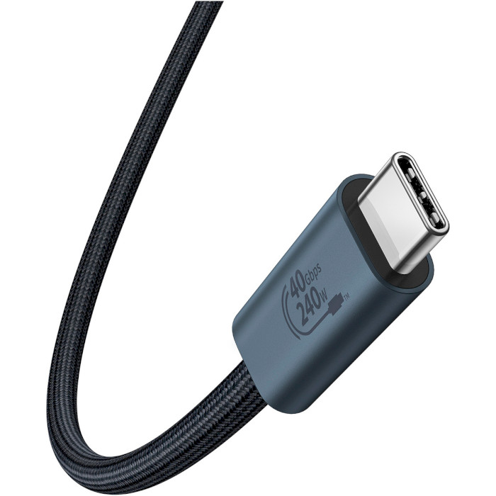 Кабель BASEUS Flash Series II USB4 Full Featured Charging Cable Type-C to Type-C 240W 1м Cluster Black (P10311803111-00)