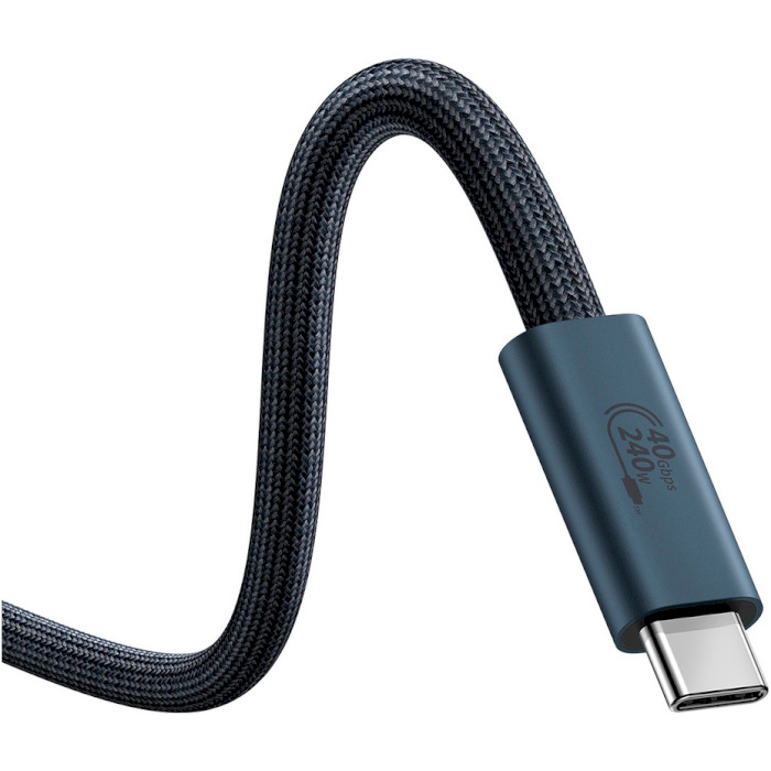 Кабель BASEUS Flash Series II USB4 Full Featured Charging Cable Type-C to Type-C 240W 1м Cluster Black (P10311803111-00)