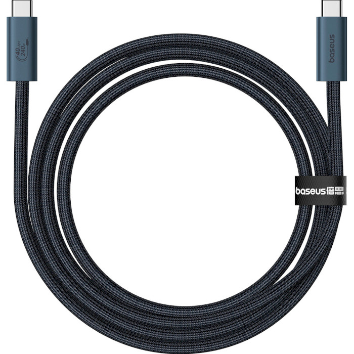 Кабель BASEUS Flash Series II USB4 Full Featured Charging Cable Type-C to Type-C 240W 1м Cluster Black (P10311803111-00)