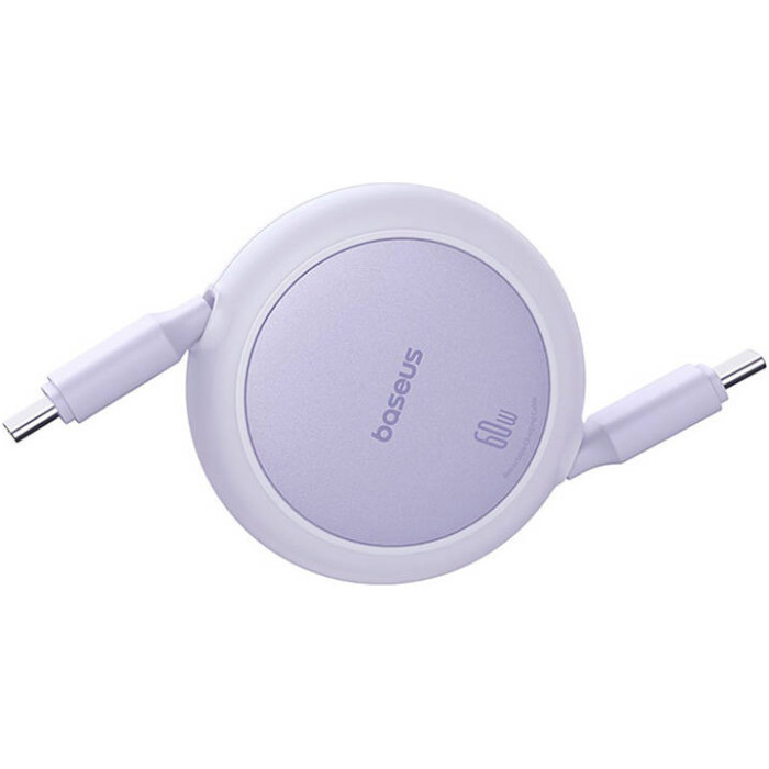 Кабель BASEUS Free2Pull Mini Charging Cable USB-C to USB-C 60W 1м Nebula Purple (P10364500511-01)